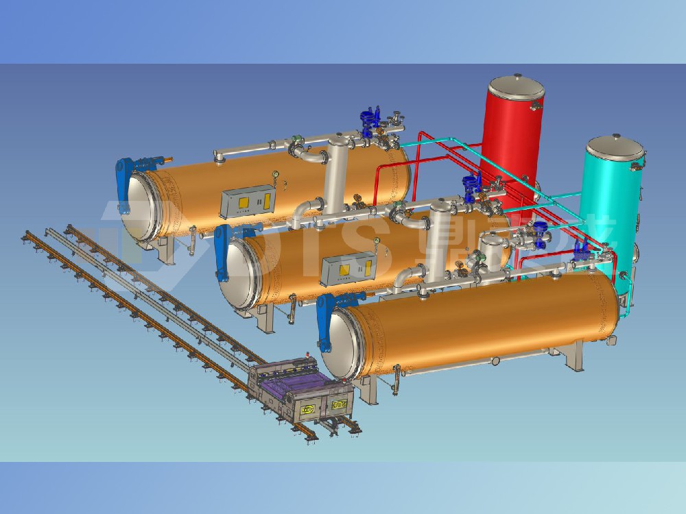 整套杀菌生产线现场三维图
